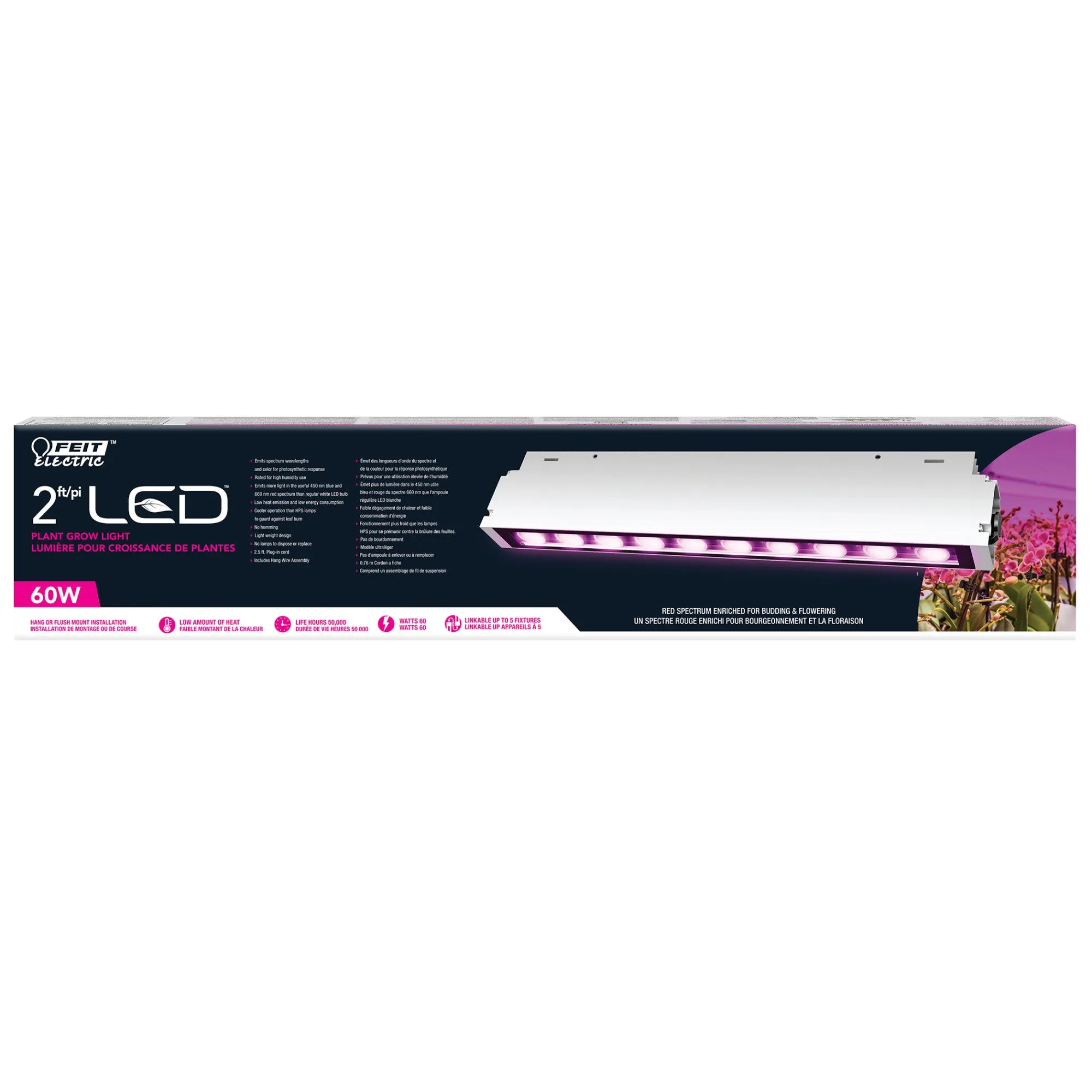 2 ft. LED Plant Grow Light