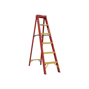 2.4m Full Fiber Glass Ladder A-Frame Single Side 8-Steps 150kg Cap