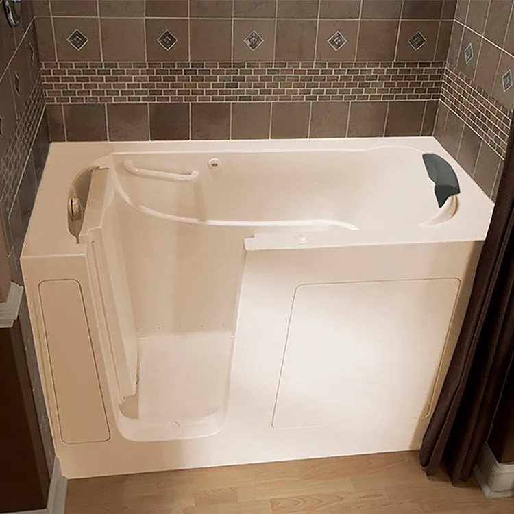 3060 Series 30"W x 60"L Gelcoat Walk-In Air Spa Bathtub with Left-Hand Drain