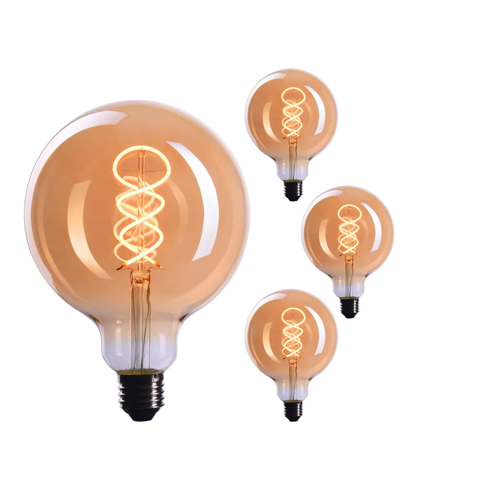 3x Edison Light Bulb E26 Base Dimmable Incandescent Bulbs, 110v-130v, 40 Watt