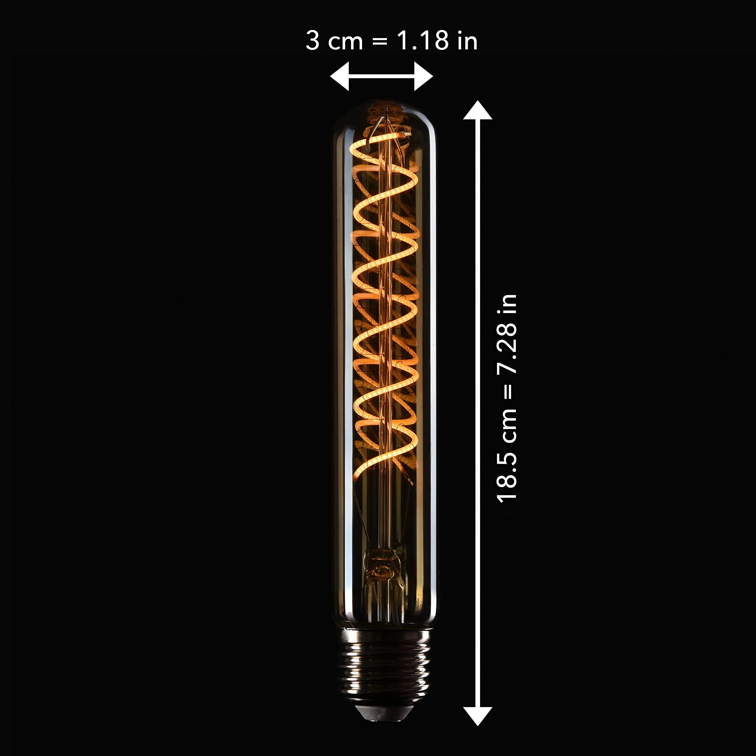 3x Edison Light Bulb E26 Base Dimmable Incandescent Bulbs, 110v-130v, 40 Watt