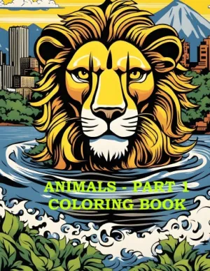 Adult Coloring Book With Zoo Animals and Birds and Many More For Relaxation - Part 1