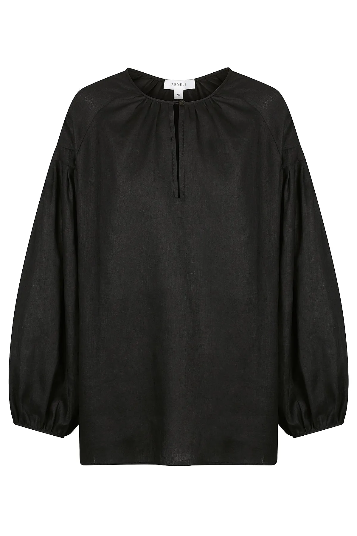 Audrey Pleat Blouse - Black