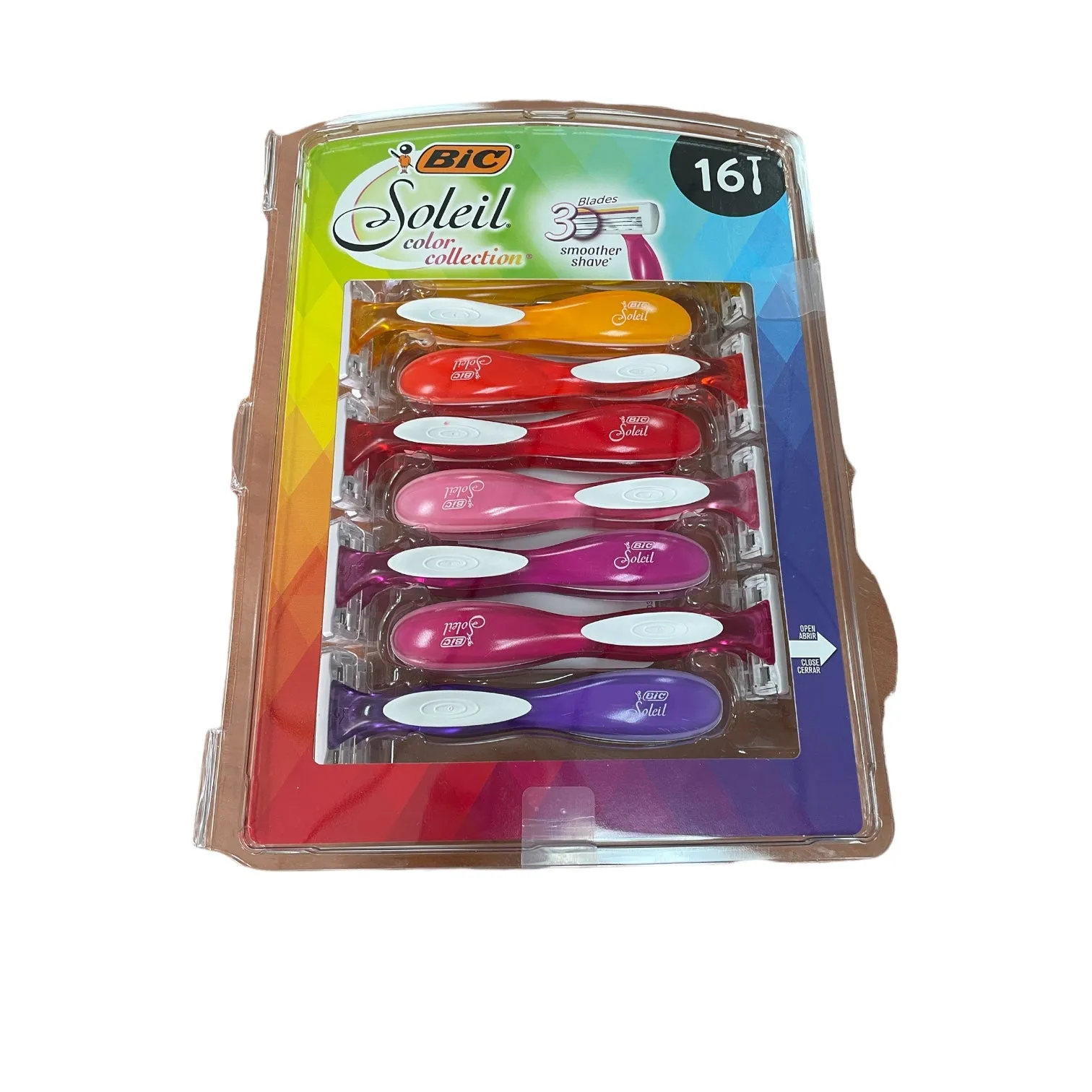 BIC Soleil Color Collection 16ct Smoother Shave Razer Blade Pack