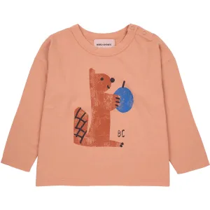 Bobo Choses Light Brown Hungry Squirrel T-Shirt