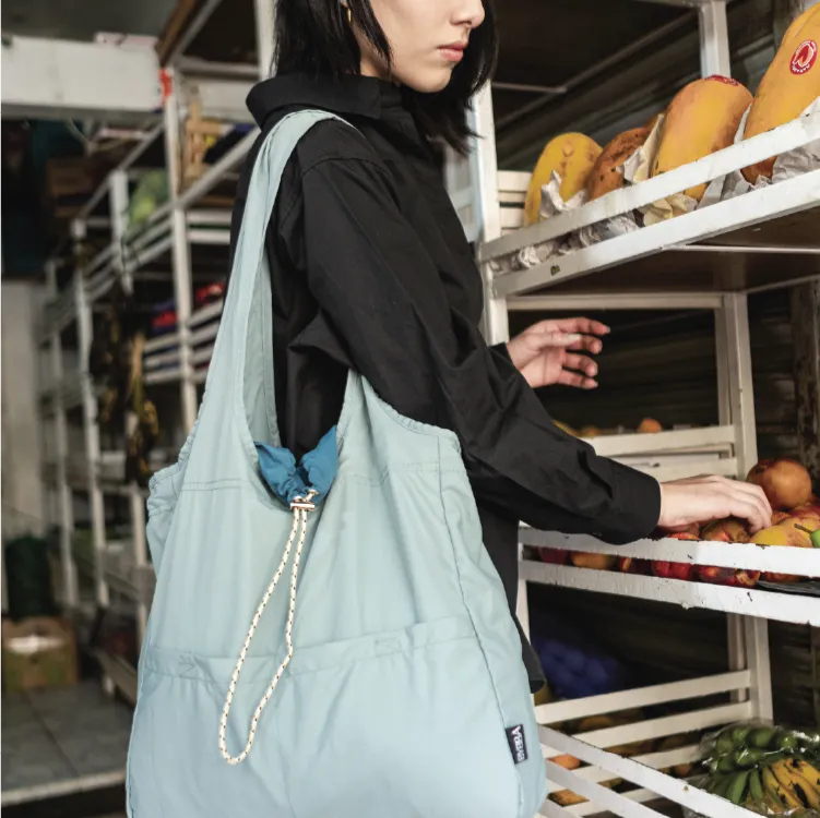 BYBBA THE BALOS FOLDAWAY BAG // MISTY BLUE