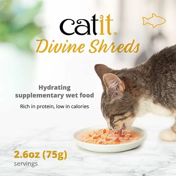 Catit Divine Shreds Tuna with Shirasu & Sweet Potato Cat Food Topper