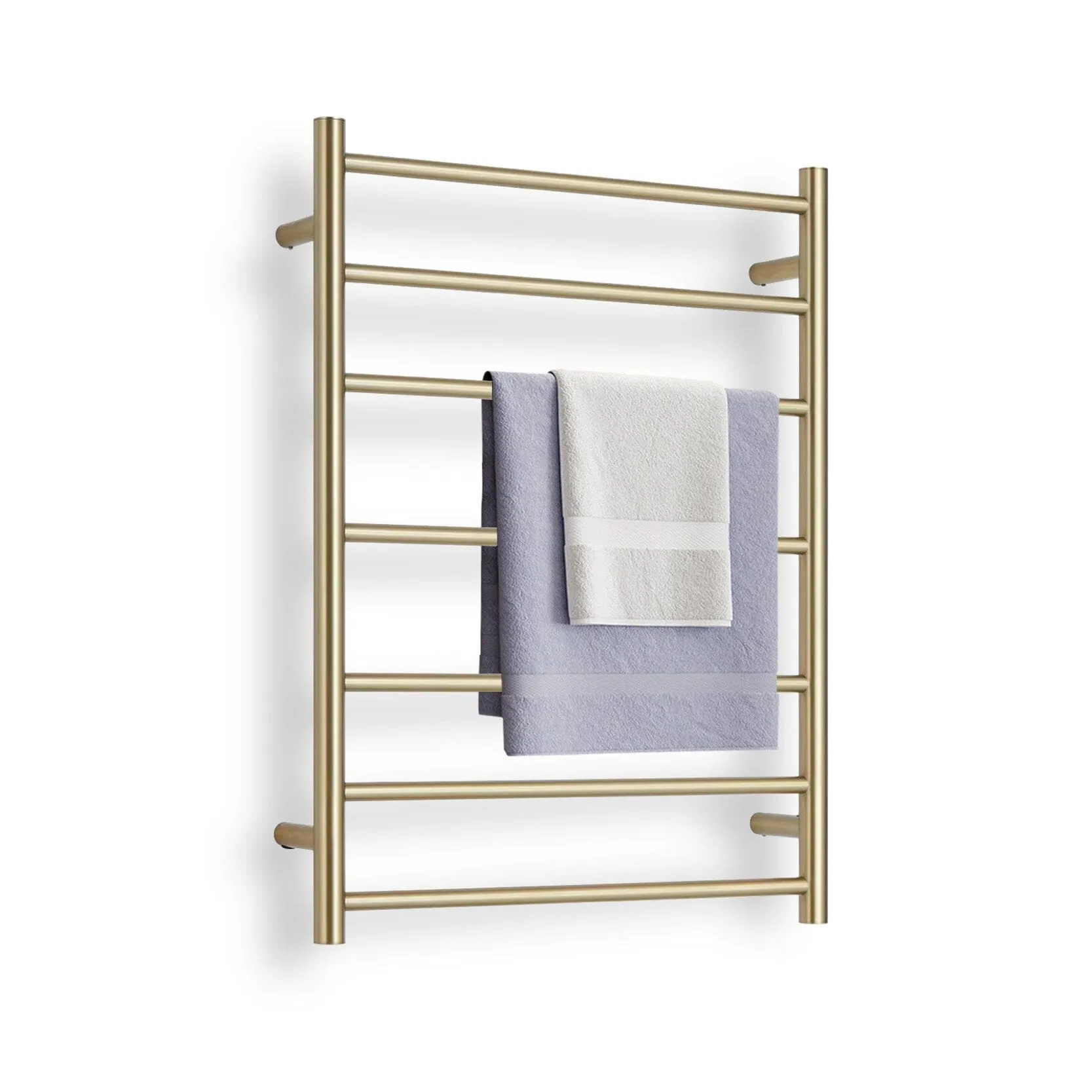 CLIO Heated Towel Rail Round Brushed Gold