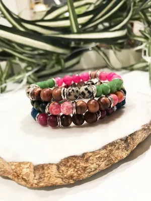 custom therapy bracelet stack - TH-3X-05-BR