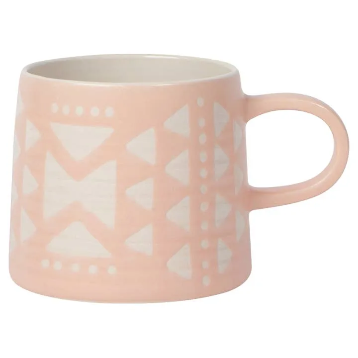 Danica Studio Pink Imprint Stoneware Mugs 12 oz