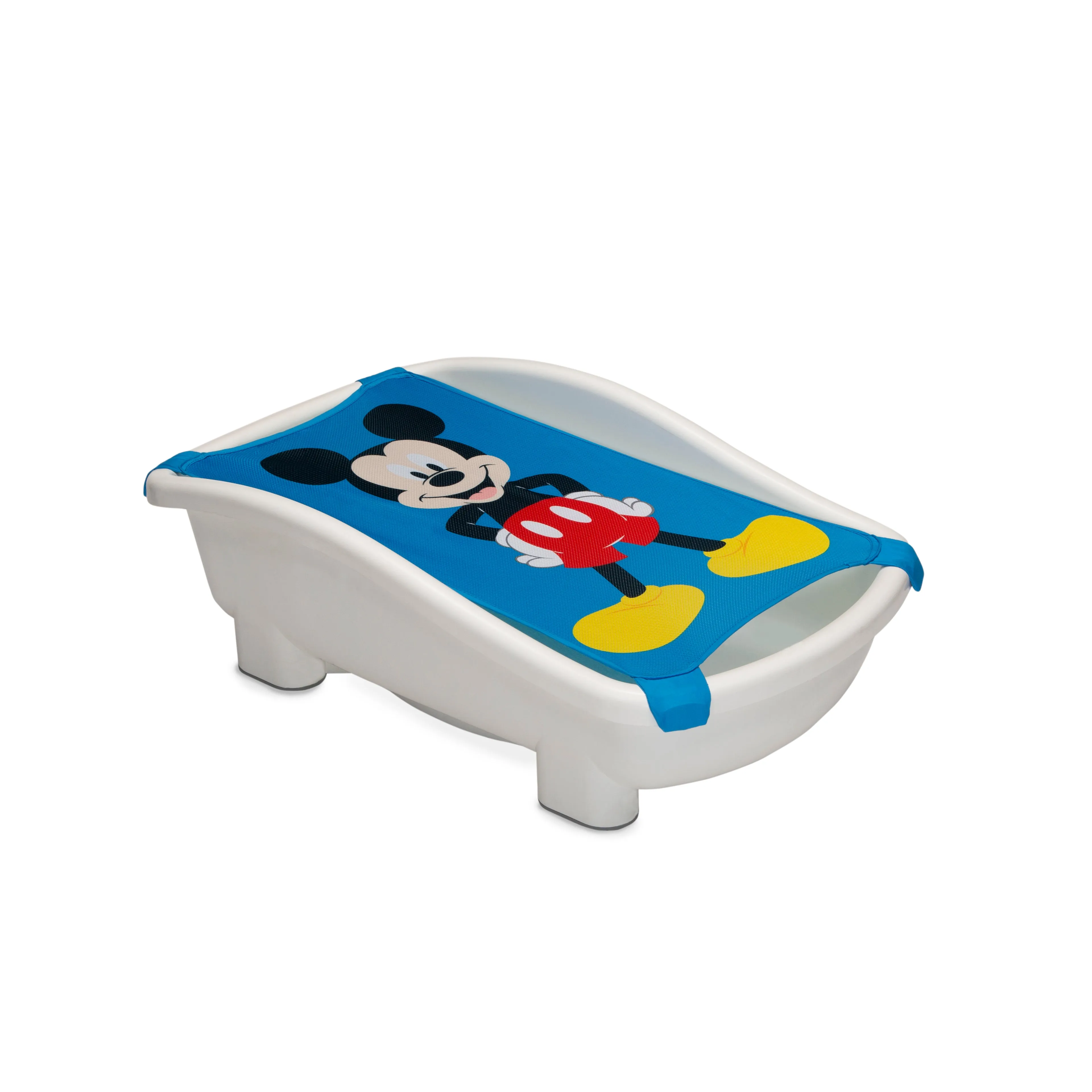 Disney Mickey Mouse My First Bubble Bath – 3-in-1 Newborn to Toddler Bathtub with Sling and Bubble Blower