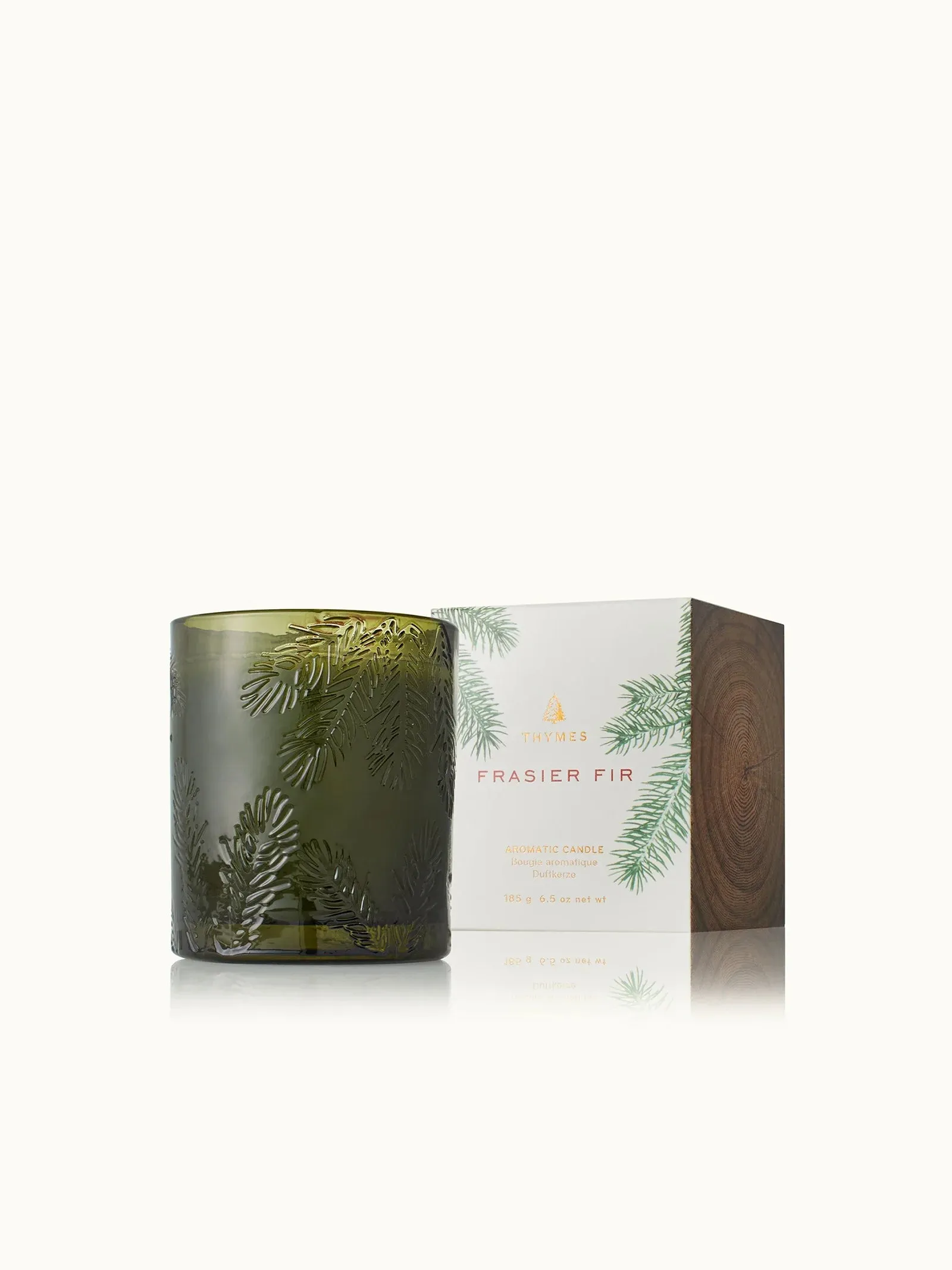 Frasier Fir Molded Green Glass Candle, 6.5oz