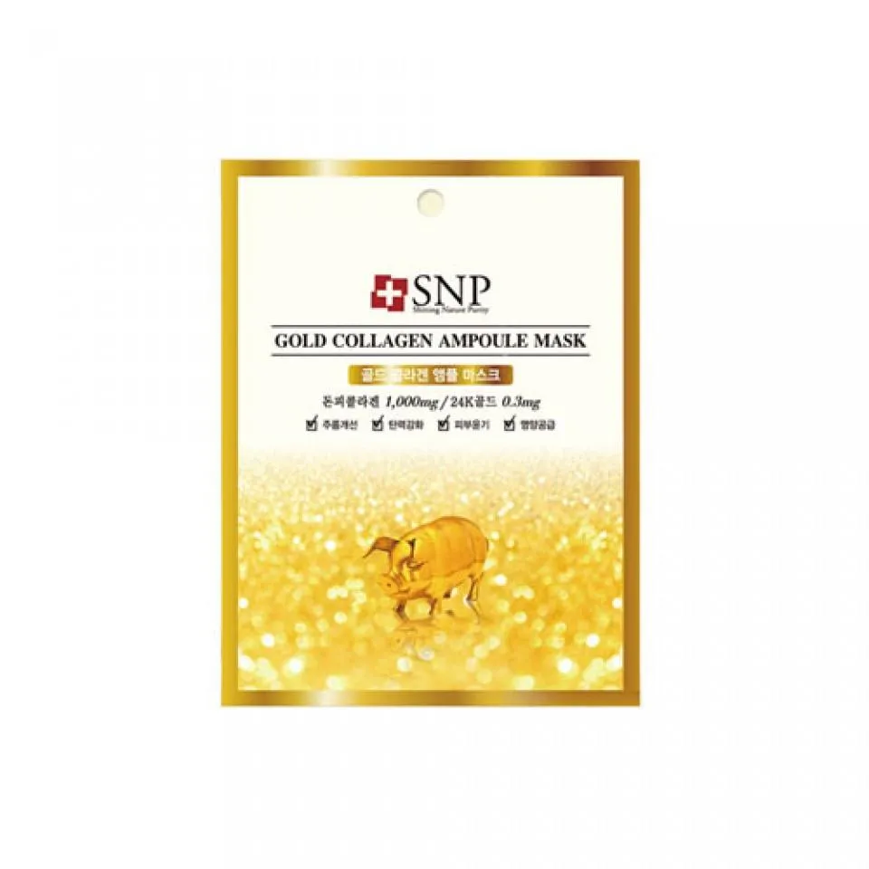 Gold Collagen Ampoule Mask - 1 Box of 10 Sheets