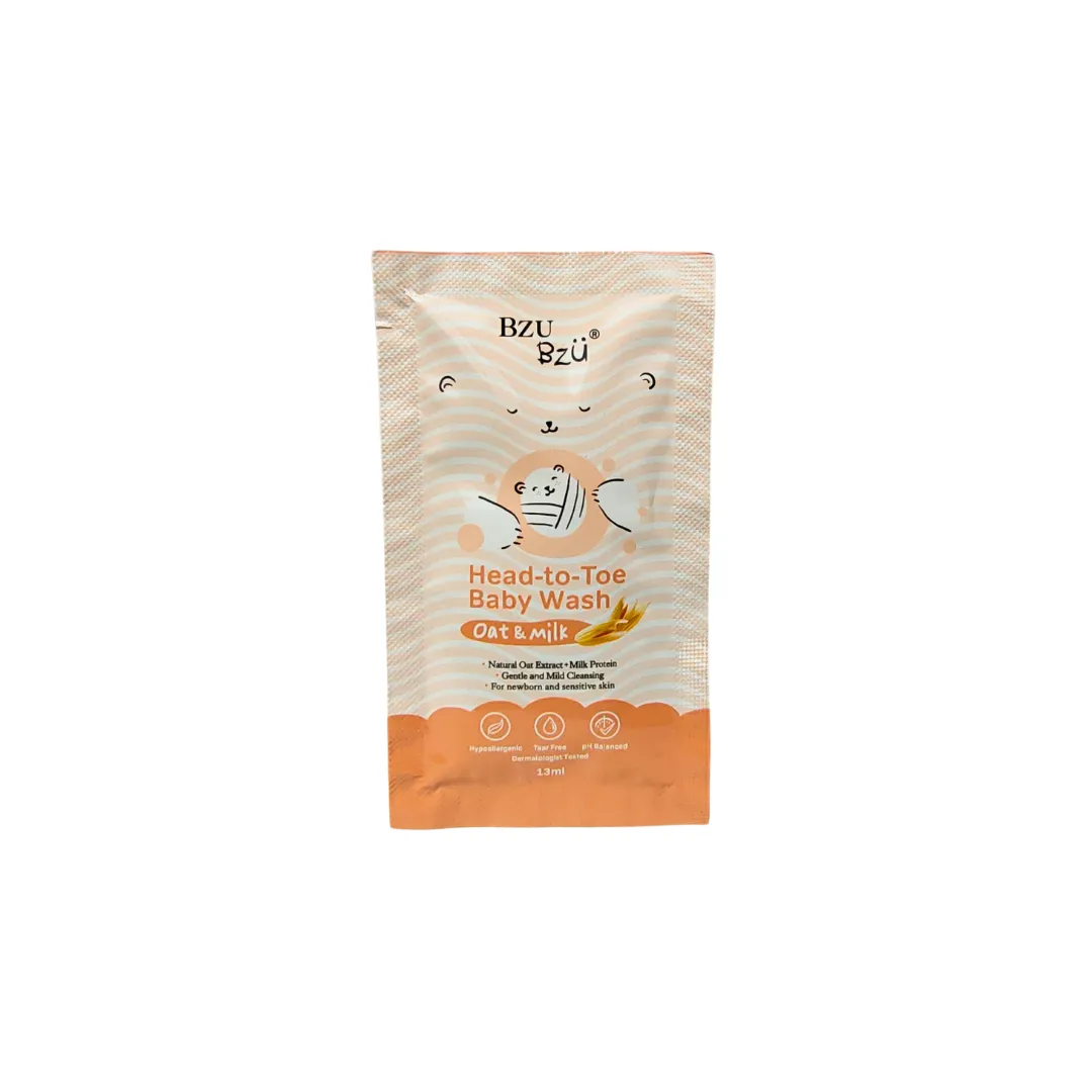 [GWP] BzuBzu Head-to-Toe Baby Wash Oat Milk 13ml Trial Pack