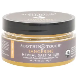 Herbal Salt Scrub Tangerine 10 oz By Soothing Touch