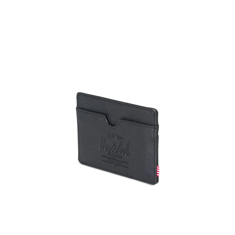 Herschel Charlie Wallet - Black Pebbled Leather