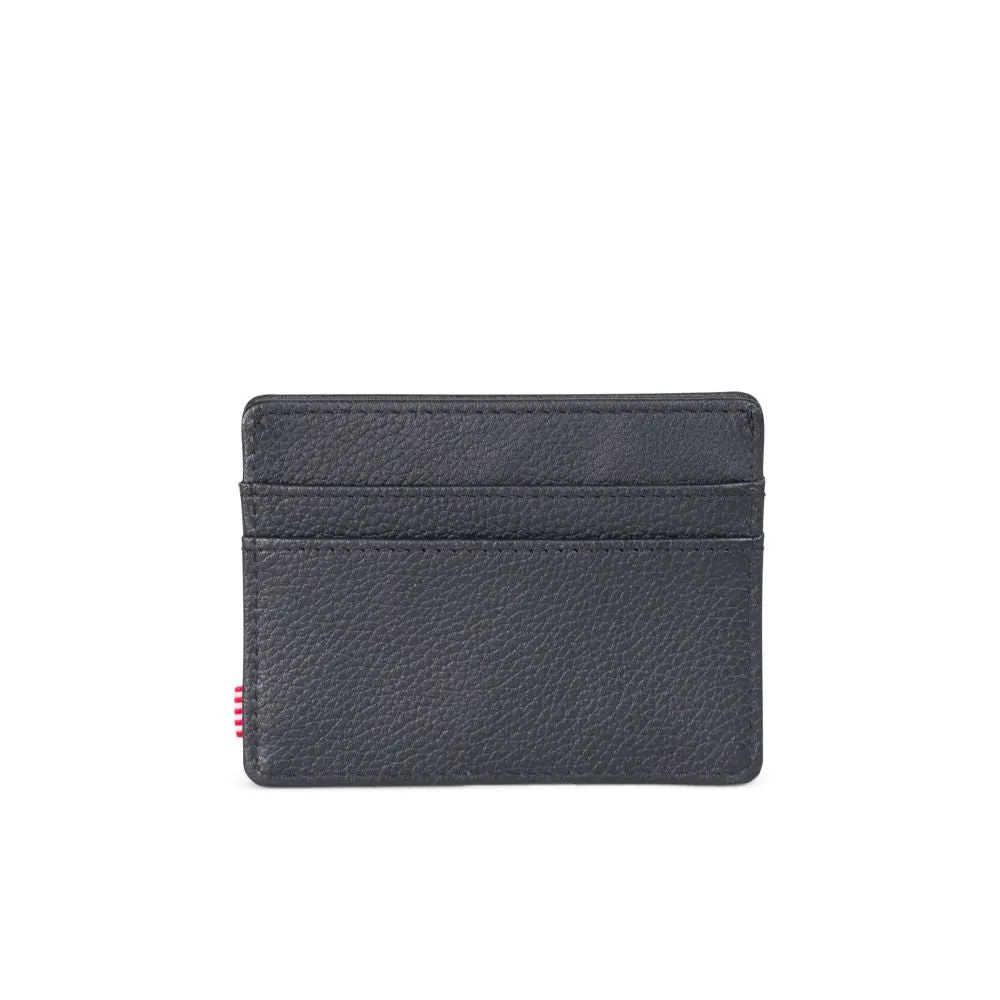 Herschel Charlie Wallet - Black Pebbled Leather