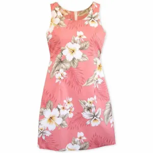 Hibiscus Joy Pink Short Hawaiian Tank Dress