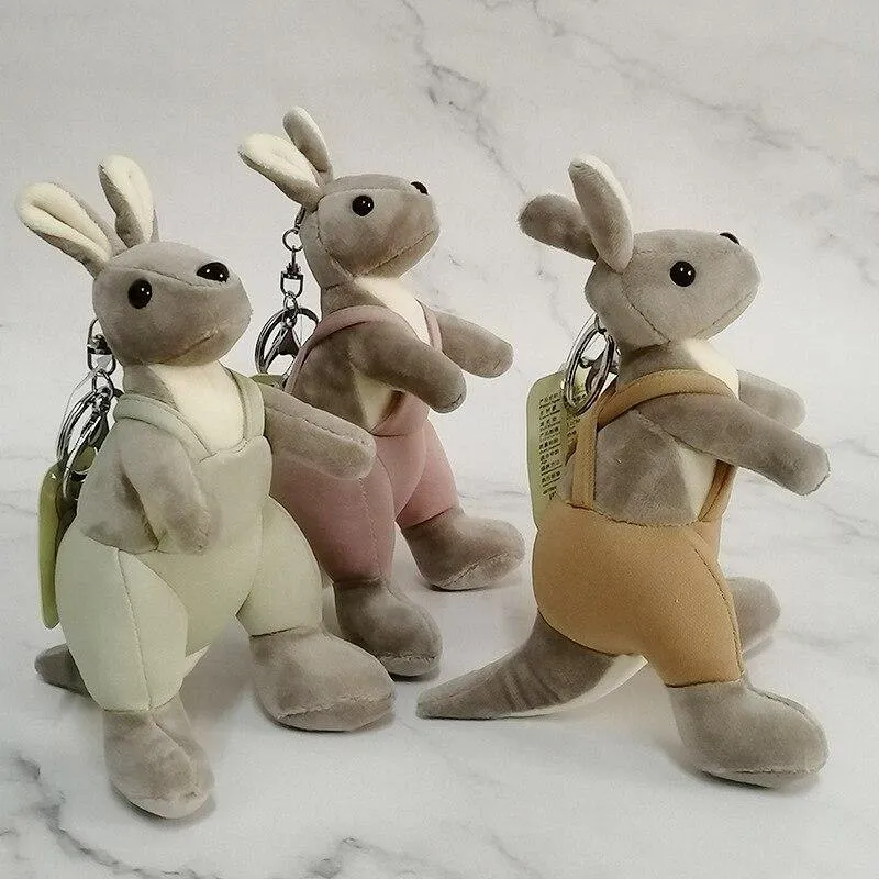 Kangaroo Plush Keychain with Fragrance