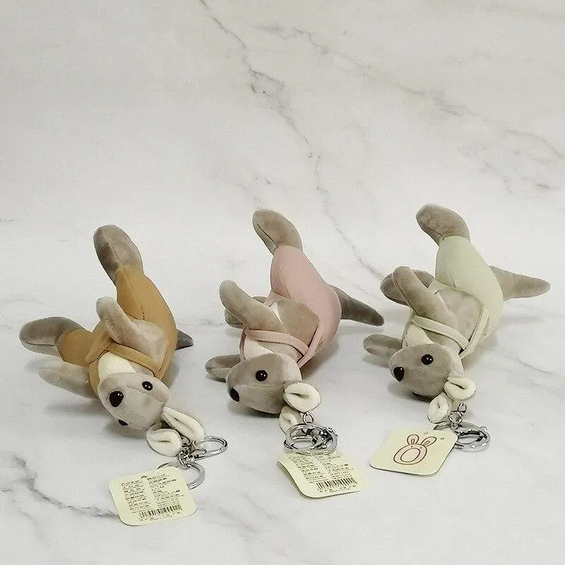 Kangaroo Plush Keychain with Fragrance