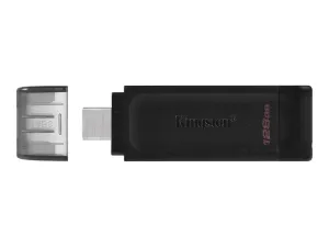 Kingston Usb Flash Drive Datatraveler 70 - Usb 3.2 Gen 1 - 128 Gb - Black