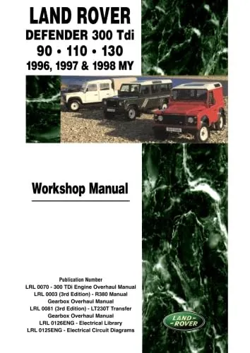 Land Rover Defender 300 Tdi 90- 110 - 130 Workshop Manual 1996-1998 MY