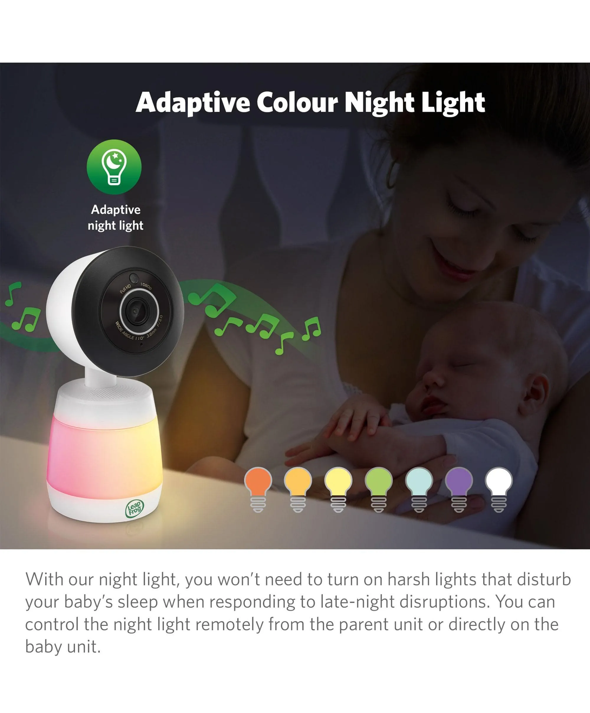 LeapFrog LF2936FHD 5.5 1080p Touch Screen Smart Baby Monitor