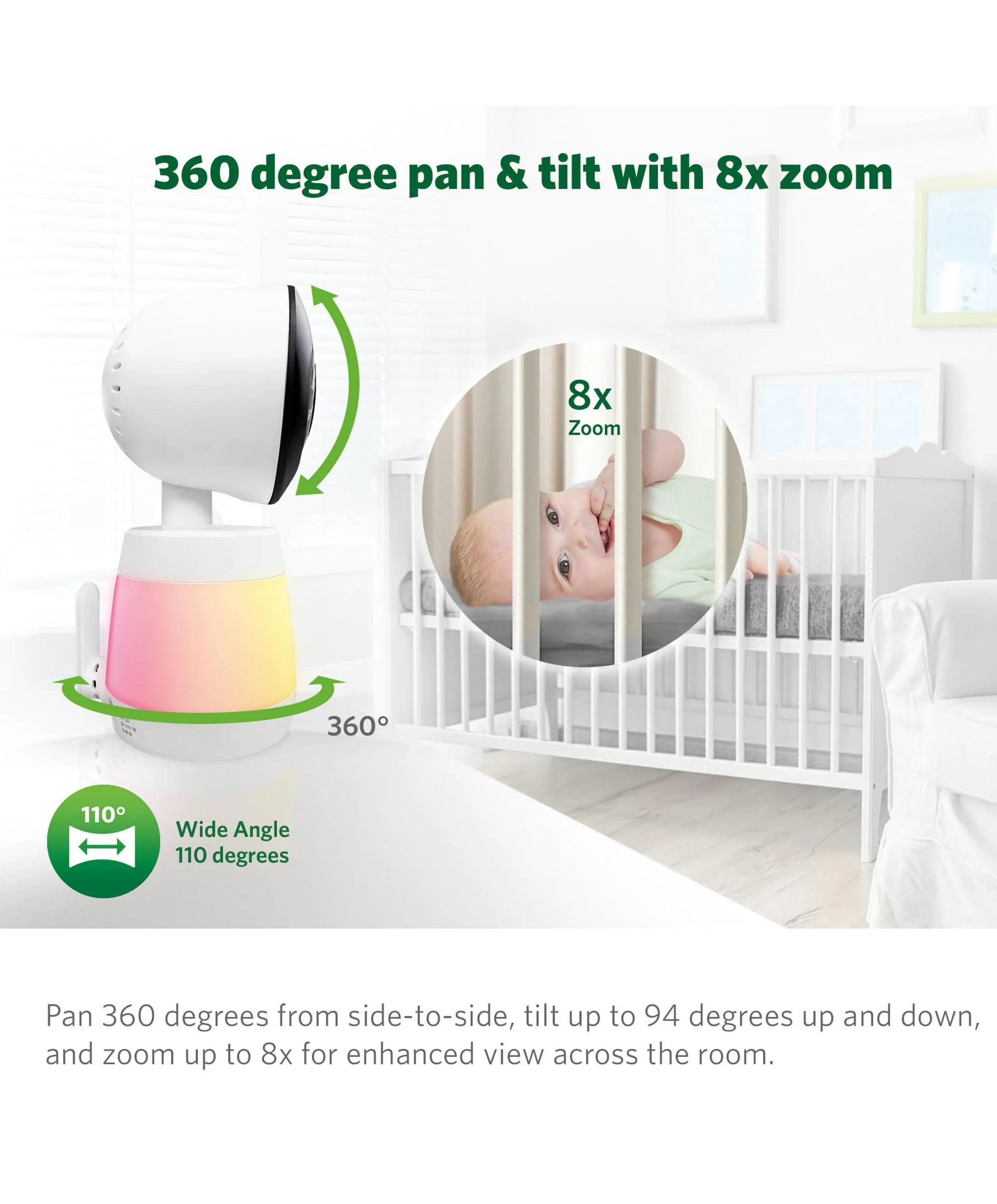 LeapFrog LF2936FHD 5.5 1080p Touch Screen Smart Baby Monitor