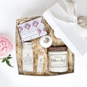 Luxury Lavender Gift Box - Handmade Aromatherapy Lavender Spa Gift Basket for Women