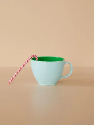 Mug - Soft Blue - Happy Holiday Print