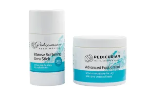 Pedicurian Foot Hydration Duo: Advanced Foot Cream & 30% Urea Stick for Cracks and Calluses