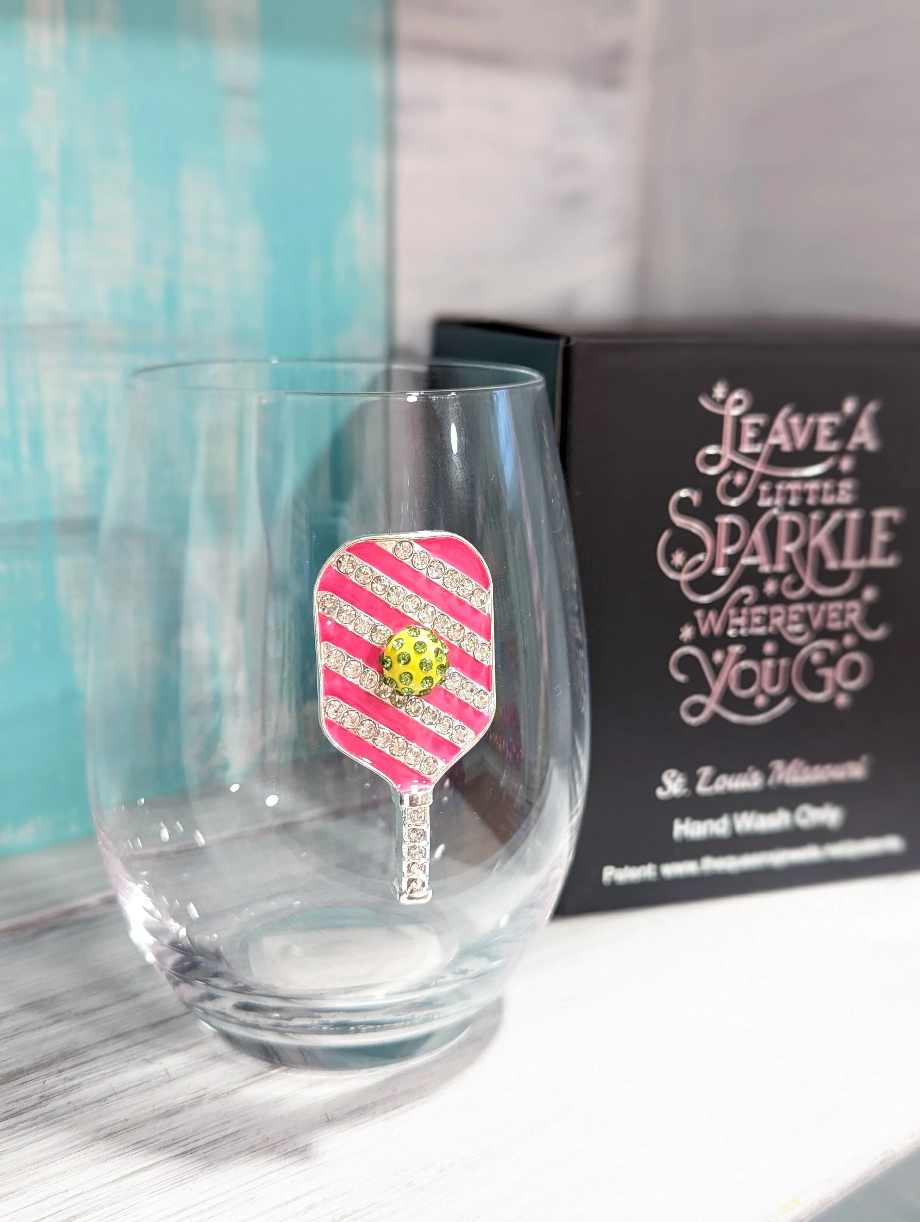 Pickleball Jeweled Stemless