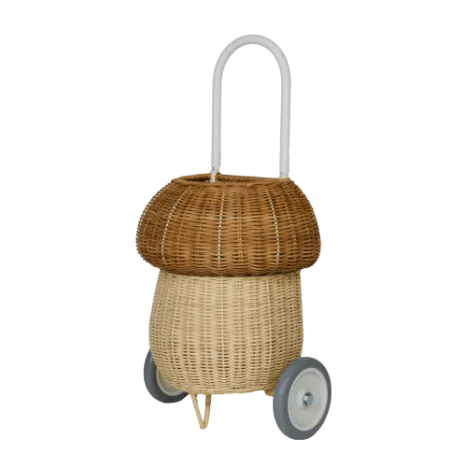 Rattan Mushroom Luggy | Natural