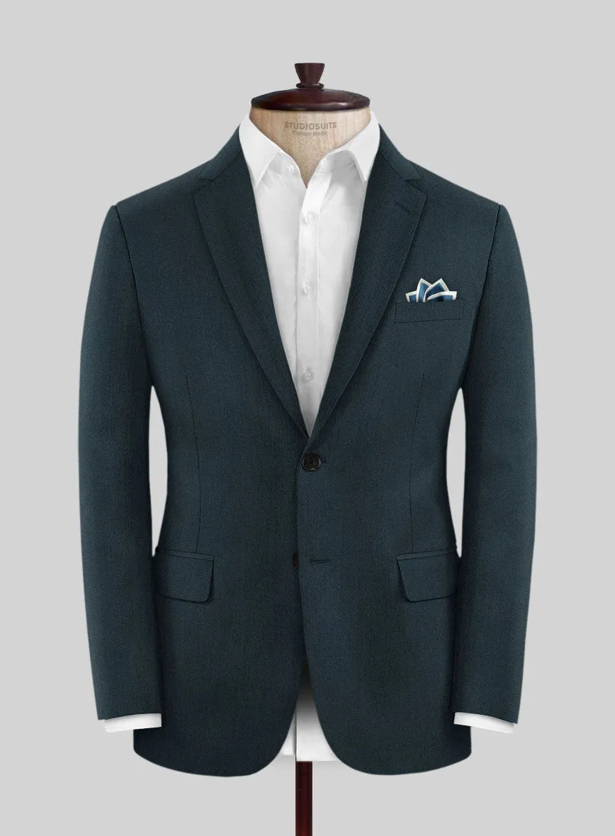 Reda Dark Teal Blue Wool Jacket