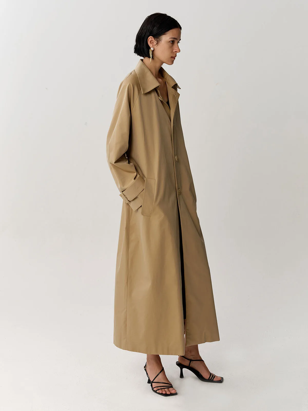 SILKINC Long Trench Coat (Venus silk trench)