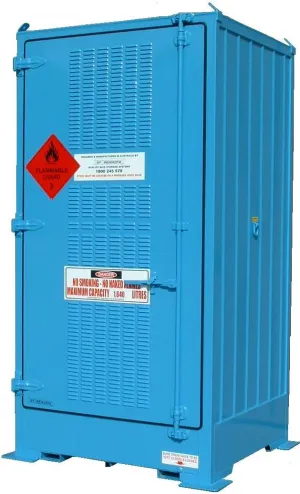 Single Depth Flammable Liquids Store - 2 IBC - Vertical