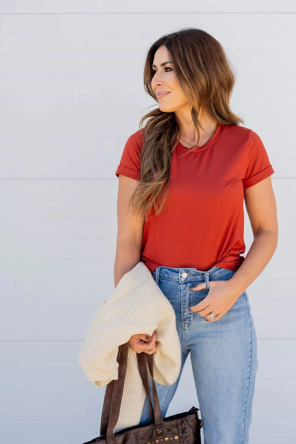 So Soft Cuffed Sleeve Tee