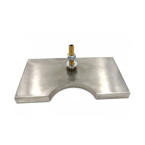 Stainless Steel Drip Tray with Tower Cutout and Drain - Large 12" x 7"