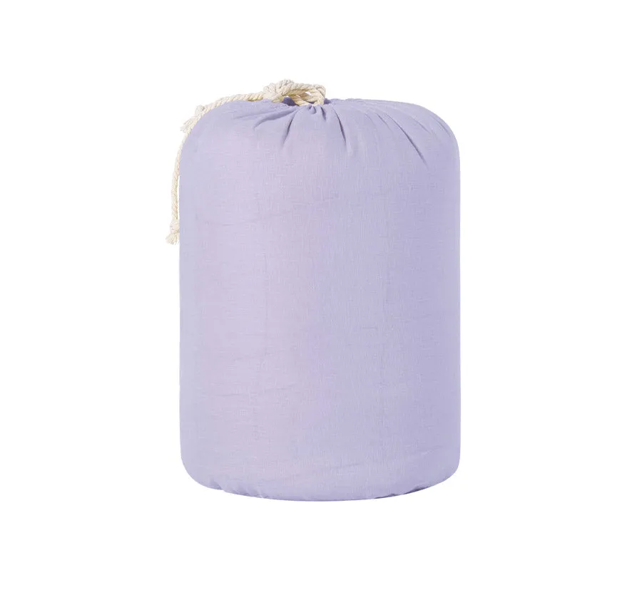 Stonewashed French Linen Coverlet Set Range Lilac