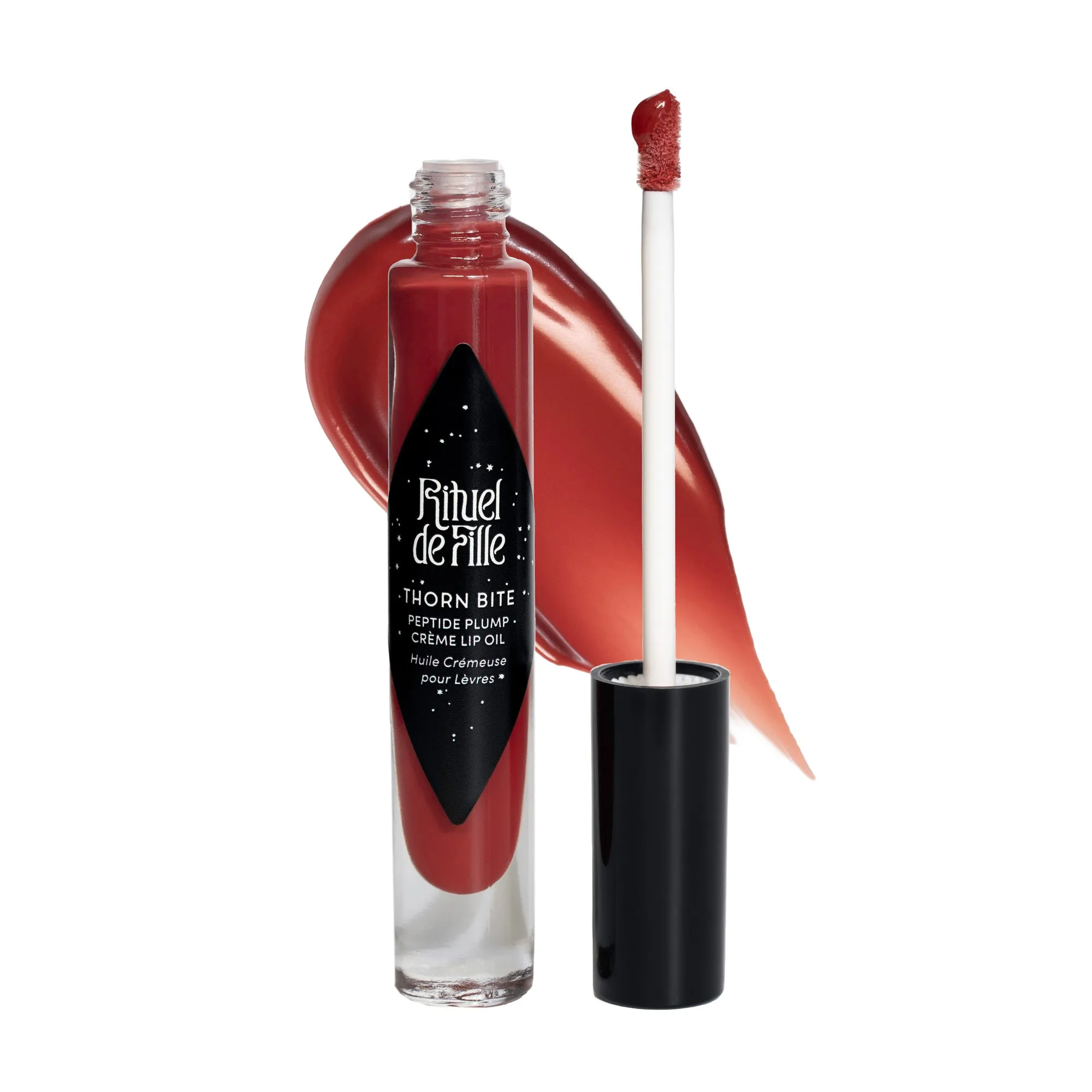 Thorn Bite Peptide Plump Crème Lip Oil: Rose Pinch