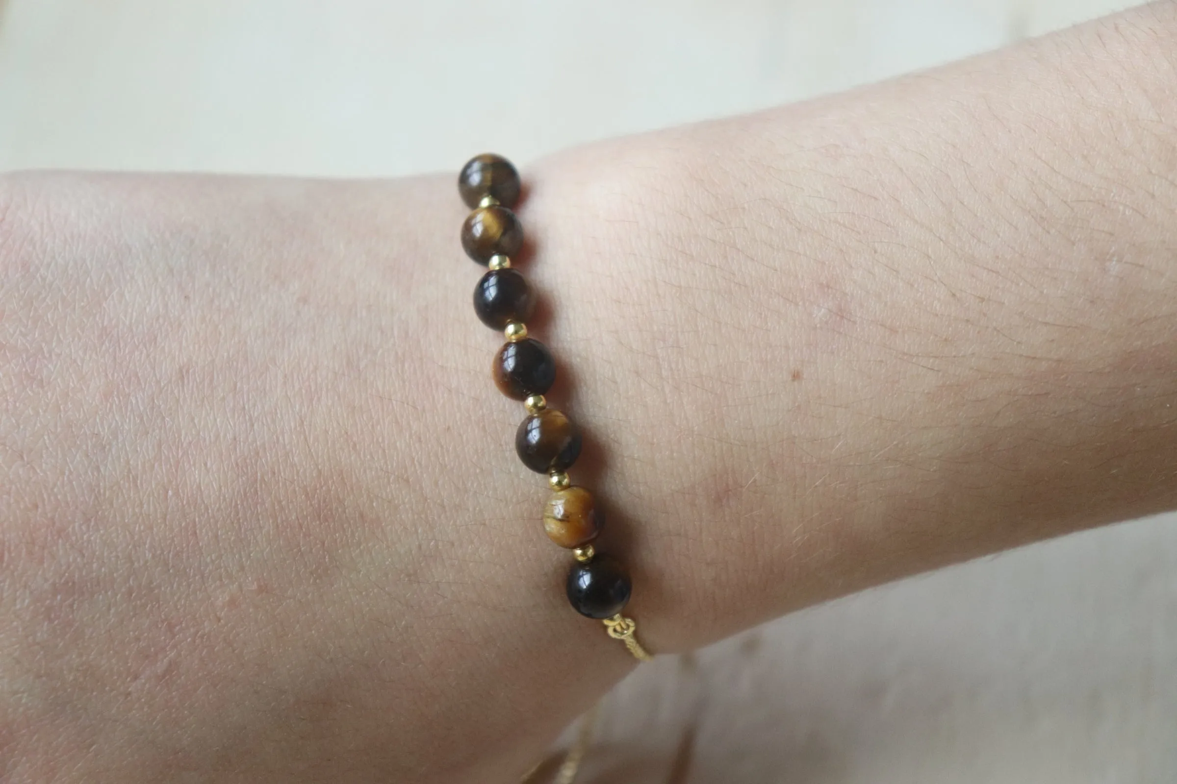 Tiger Eye Slider Essential Oil Diffuser Bracelet