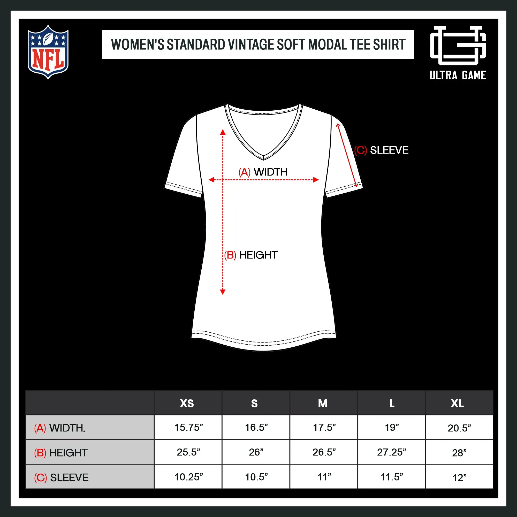 Ultra Game NFL Atlanta Falcons Official Women's Super Soft Modal Vintage V-Neck T-Shirt|Atlanta Falcons