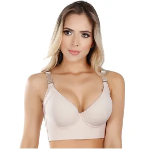 UpLady 8532 | Extra Firm High Compression Full Cup Push Up Bra | Powernet